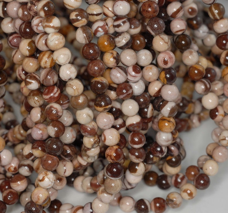 4mm African Zebra Jasper Gemstone Round Loose Beads 15.5 Inch Etsy