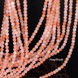 3mm Apricot Pink Aventurine Gemstone Round 3mm Loose Beads 16 inch Full Strand  (90113615-107 - 3mm D)