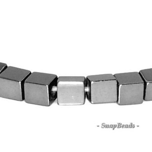 2mm Noir Black Hematite Gemstone Black Square Cube 2x2mm Loose Beads 16 inch Full Strand (90147102-336)