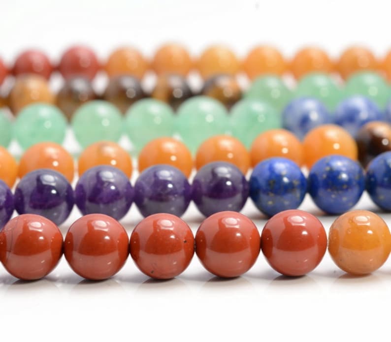 6mm Genuine Natural 7 Chakra Gemstone Grade AAA Round Loose Beads 15.5 Full Strand 80007120-A242