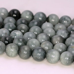 6mm Chrysoberyl Cat Eye Gemstone White Grey Grade AA Round 6mm Loose Beads 15.5 inch Full Strand (90184704-841)