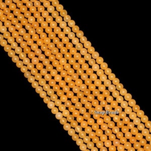 2mm Golden Honey Jade Gemstone Grade A Yellow Orange Round 2mm Loose Beads 15.5 inch Full Strand (90143434-107-2g)