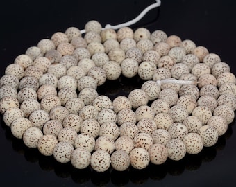 108 Cuentas 6 mm Semilla de loto natural Bodhi Mala Grado de oración AAA Blanco Marrón Cuentas redondas sueltas 30 pulgadas LOTE A GRANEL 1,3,6,12 y 50 (80007917-400)
