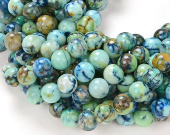 6mm Chrysocolla Azurite Gemstone Natural Round Beads 15.5 inch Full Strand (80007813-A278)