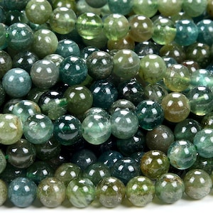 6MM Zeldzame Natuurlijke Apatiet Groen Blauwe Edelsteen Grade AAA Ronde Losse Kralen (D289)