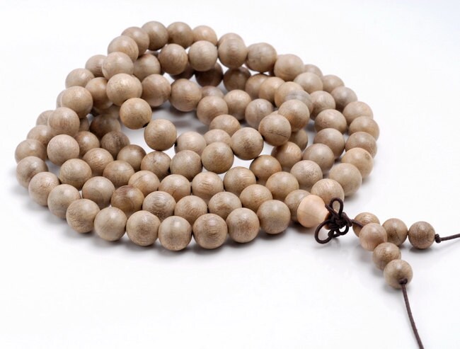 10mm 108PCS Natural Aromatic Wood Beads Indian Sandalwood Prayer Buddha Mala Meditation Beads Round Loose Beads BULK LOT (90183163-276)