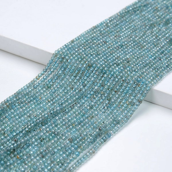 2MM Apatite Gemstone Natural Aqua Grade AAA Round Beads 15 inch Full Strand (80016789-P63)