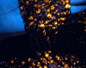 6MM Natural Yooperlite UV Reactive Gemstone Round Loose Beads (D226)