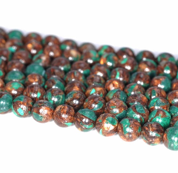 4mm Copper Bronze Malachite Gemstone Grade AAA Round Loose Beads 