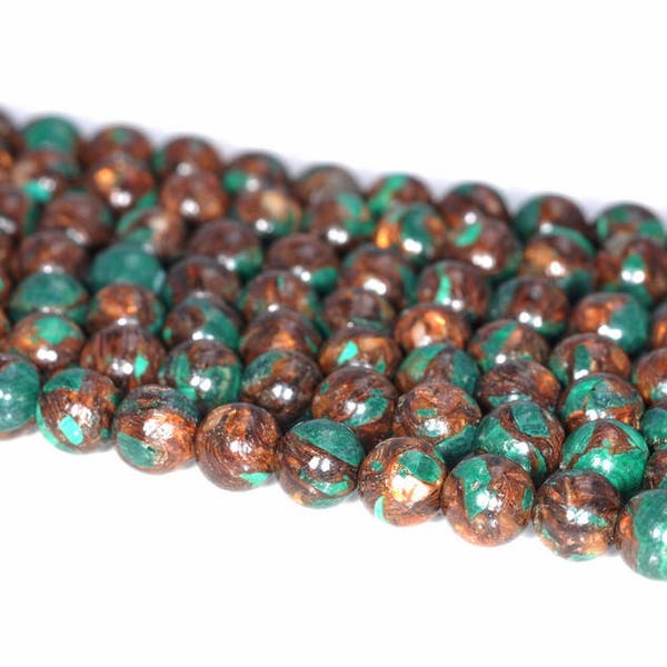 4mm Copper Bronze Malachite Gemstone Grade AAA Round Loose Beads 15.5 inch Full Strand (80004734-842)