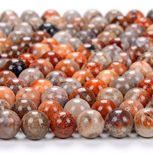 Natural Fossil Coral Gemstone Round 4MM 5MM 6MM Loose Beads (D292)