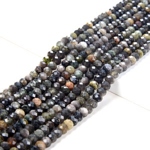 5X4MM Mix Multi Gemstones Micro Faceted Rondelle Loose Beads (P38)