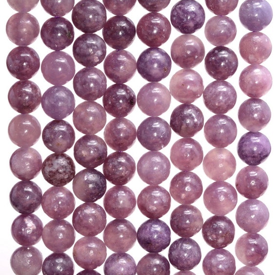 4 mm 本物の天然パープル レピドライト 宝石 グレード AA パープル