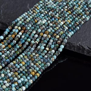 Natural Turquoise Gemstone Grade  Round 2MM 3MM Loose Beads 15.5 inch Full Strand(P103)