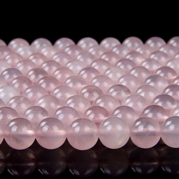 Natural Madagascar Rose Quartz Soft Pink Gemstone Grade AAA Round 4MM 6MM 8MM 10MM 12MM Beads (D99)