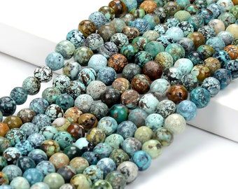 Natural Turquoise Gemstone  Round 4MM 5MM Loose Beads (P84)