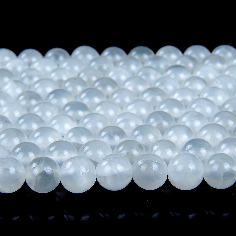 6mm Genuine Selenite White Gemstone Grade AAA Round Loose Beads 15.5 inch Full Strand SALE !! 80006547-889