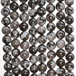 6mm Natural Indigo Gabbro / Mystic Merlinite Gemstone Natural Grade AAA Round Beads 7.5 Inch Half Strand (80007321 H-A254)