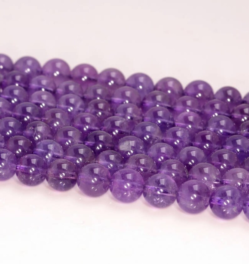90186476-808 6mm Amethyst Gemstone Grade AA Purple Round 6mm Loose Beads 15.5 inch Full Strand
