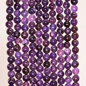 4mm Mauve Lepidolite Gemstone Grade AAA Dark Purple Round 4mm Loose Beads 16 inch Full Strand (90146593-161)