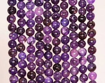 4mm Mauve Lepidolite Gemstone Grade AAA Dark Purple Round 4mm Loose Beads 16 inch Full Strand (90146593-161)