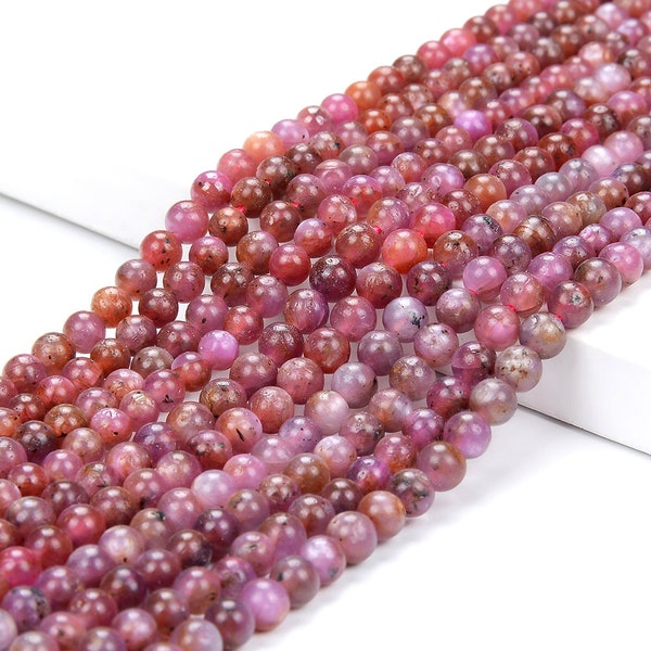 Natural Star Ruby Gemstone Grade AA Round 3MM 4MM 5MM 6MM Loose Beads (P80)