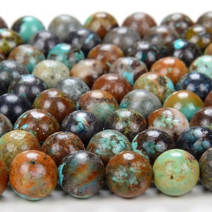 6MM Natural Turquoise Gemstone Grade A Round Loose Beads (D149)