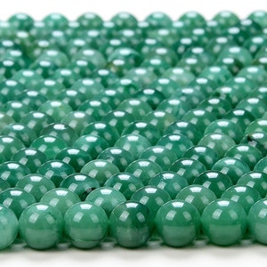 6MM Natural Green Mica Muscovite in Fuchsite Emerald Light Green Gemstone Grade AAA Round Loose Beads (D260)