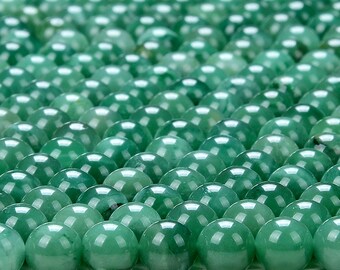 6MM Natural Green Mica Muscovite in Fuchsite Emerald Light Green Gemstone Grade AAA Round Loose Beads (D260)