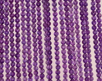 3mm Royal Amethyst Gemstone Grade AAA Purple Round 3mm Loose Beads 16 inch Full Strand (90147944-107-3mm F)