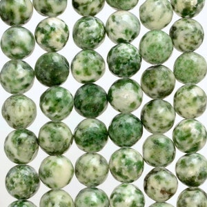 4mm Green Spot Jasper Gemstone Green Round Loose Beads 15 inch Full Strand (80005861-M28)