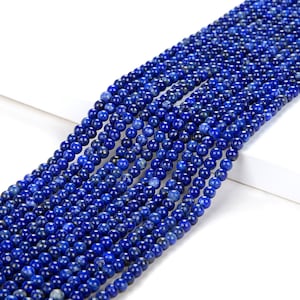 3MM Lapis Blue Gemstone Natural Grade AAA Round Beads 15.5 inch Full Strand (80008873-P13)