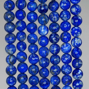 6mm Genuine Lapis Lazuli Gemstone Grade AA Blue Round 6mm Loose Beads 15.5 inch Full Strand (90186986-805)