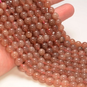 6MM Deep Strawberry Quartz Gemstone Grade A Round Beads 15.5 inch Full Strand BULK LOT 1,2,6,12 And 50 (80006559-495)