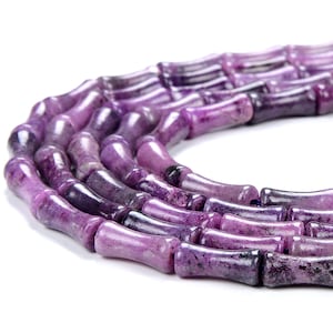 5X12MM Purple Dolomite Crystal Gemstone Bamboo Tube Cylinder Loose Beads (P79)
