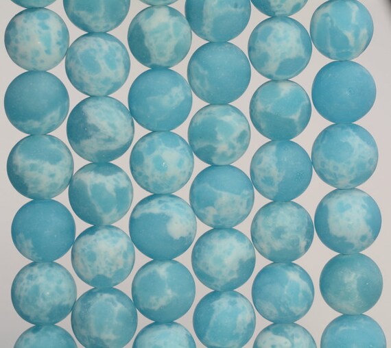 6 mm マット ラリマー クォーツ ジェムストーン 合成ラリマー グレード