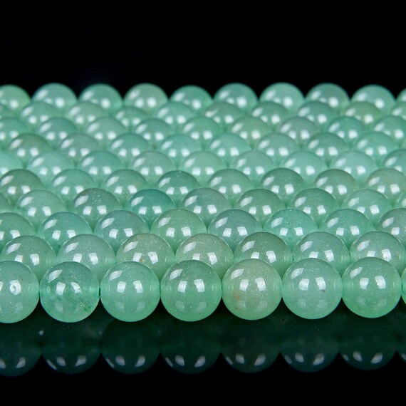 LodinG(仏)／344／size 6 4mm Green Aventurine Gemstone Green Faceted Round 4mm Loose