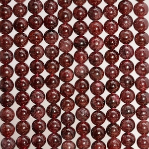 6mm Brizillian Red Garnet Gemstone Grade A Round 6mm Loose Beads 15.5 inch Full Strand (80002973-149)