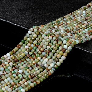 Natural Australian Chrysoprase Gemstone Grade A 4MM Round Loose Beads 15 inch Full Strand (80018173-P93)