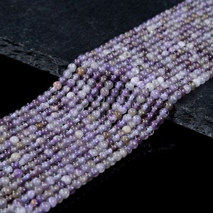 Natural Chevron Amethyst Gemstone Grade A Round 2MM 3MM Loose Beads 15 Inch Full Strand (P63)