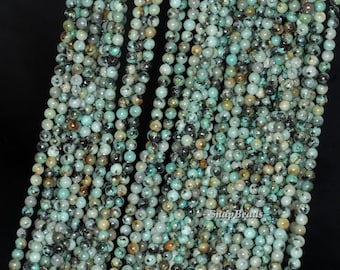 3mm African Turquoise Gemstone Round 3mm Loose Beads 16 inch Full Strand (90114036-107 - 3mm A)