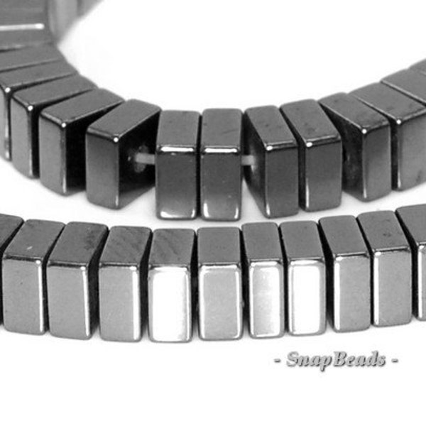 Noir Black Hematite Gemstone Black Square Heishi Slice 4x2mm Loose Beads 16 pollici Full Strand (90147111-337)