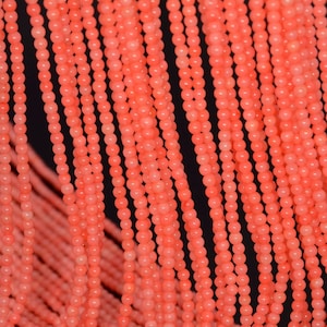 2mm Pink Red Coral Gemstone Round 2mm Loose Beads 16 inch Full Strand (90113969-107 - 2mm A)