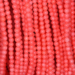 4 mm ピンク シェル ジェムストーン ピンク ラウンド 4 mm ルース ビーズ 15.5 インチ フル ストランド (80002567-805)
