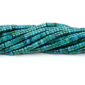 4X2MM Chrysocolla Gemstone Heishi Discs beads Loose Beads (P16)