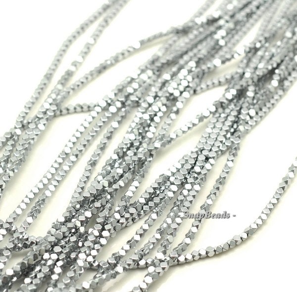 Hope Unwritten Bright Silver Faceted Hematite 2mm main image 1