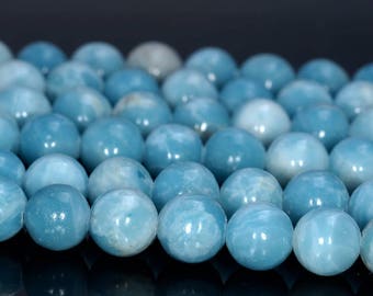 6mm Larimar Quartz Gemstone Grade AAA Sky Blue Round Loose Beads 15.5 inch Full Strand (80004696-921)