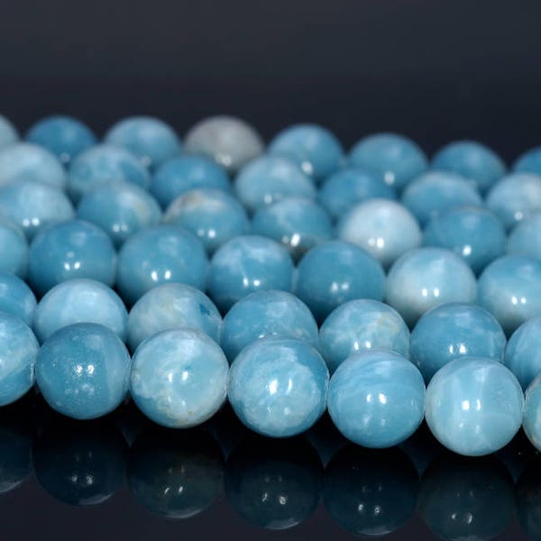 4mm Larimar Quartz Gemstone Grade AAA Sky Blue Round Loose Beads 15.5 inch Full Strand (80004695-921)