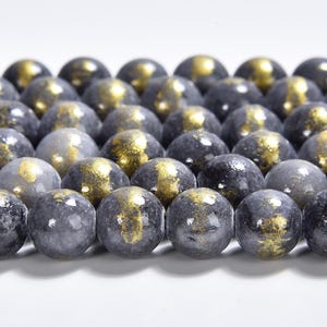 Green Gold   Mashan Jade Gemstone Round 4MM 6MM Loose Beads (D570)