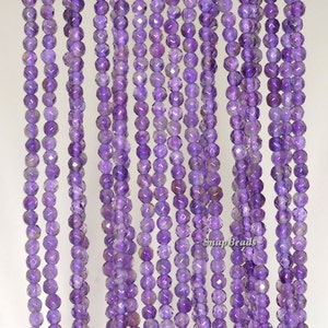 3mm Royal Amethyst Gemstone Grade AAA Deep Purple Micro Faceted Round Loose Beads 15.5 inch Full Strand 90143442-107-3g image 3